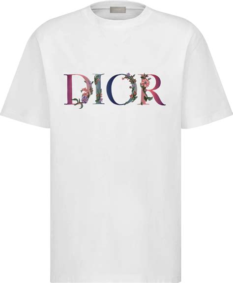 dior flower t shirt white|christian Dior luxury shirt.